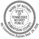 Notary Stamp
Tennessee Pre-Inked Notary Stamp