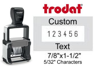 Trodat Professional 5558, 8 Digit Numberer with Text