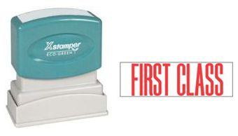 Xstamper Pre-Inked Stock Stamp "FIRST CLASS"
Xstamper Stock Stamp