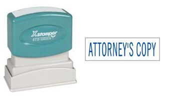 Xstamper Pre-Inked Stock Stamp "ATTORNEY'S COPY"
Xstamper Stock Stamp