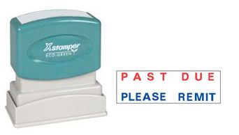 Xstamper Pre-Inked Stock Stamp "PAST DUE PLEASE REMIT"
Xstamper Stock Stamp