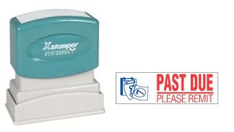 Xstamper Pre-Inked Stock Stamp "PAST DUE PLEASE REMIT"
Xstamper Stock Stamp