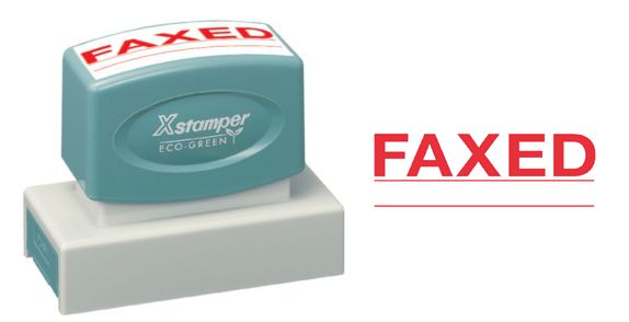 Xstamper Jumbo Stock Stamp "FAXED"
Xstamper Stock Stamp