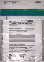 Tamper Evident Inmate Property Bag