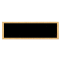Black Plate with Gold Border and No Holes - 7/8" x 2 3/4"