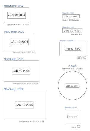 Self-Inking Date Stamps